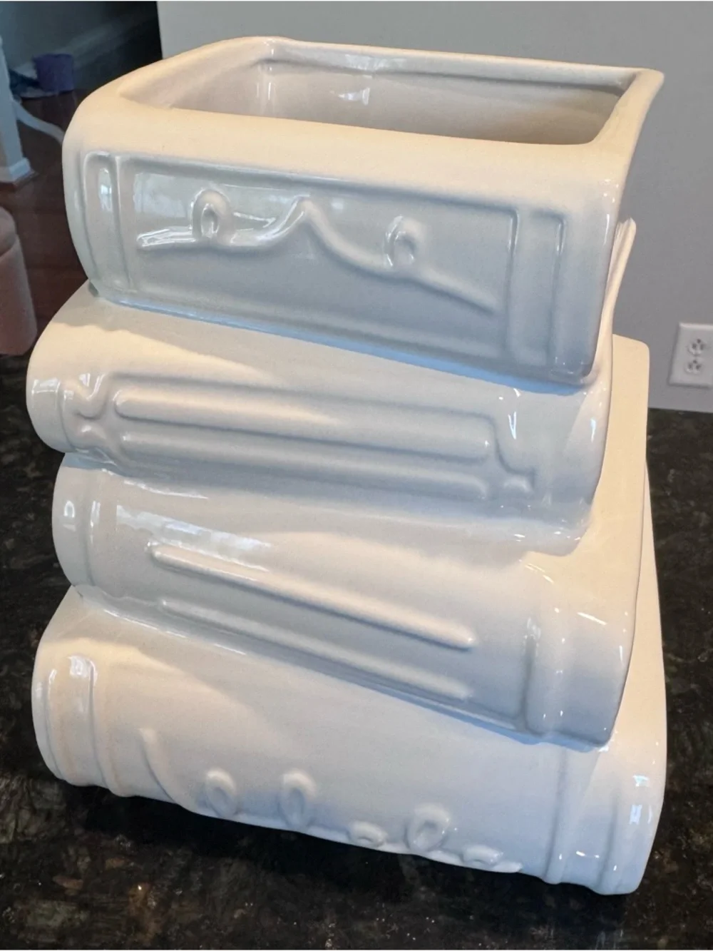 Viral Stacked Ceramic Book Vase Planter NEW
